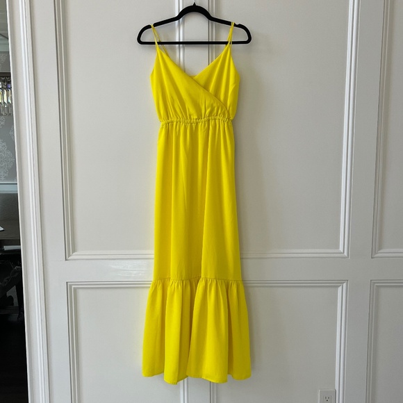 New Bright Yellow EXPRESS Maxi Dress XS - Picture 5 of 5